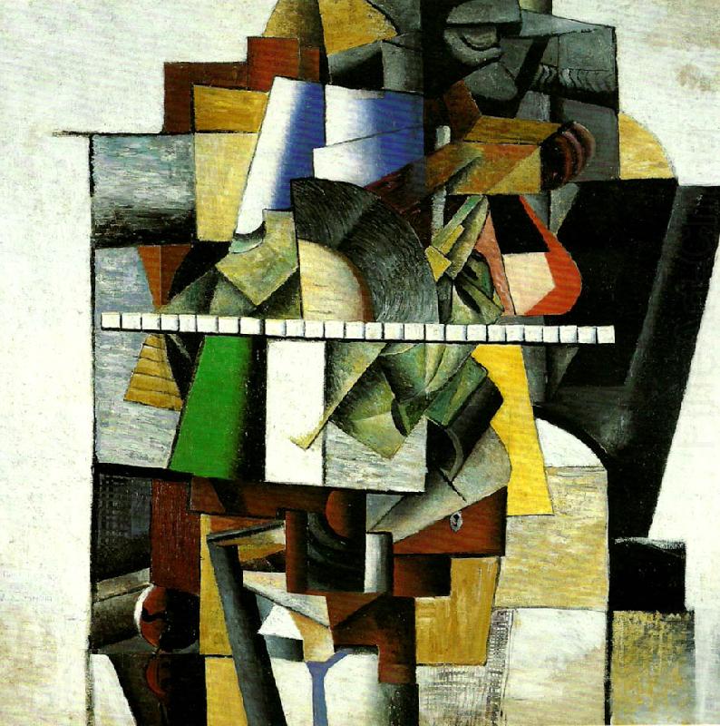 portrait of composer matiushin, Kazimir Malevich